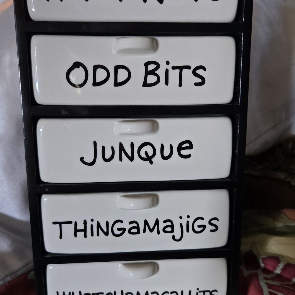 Black and White Storage Drawer Organizer